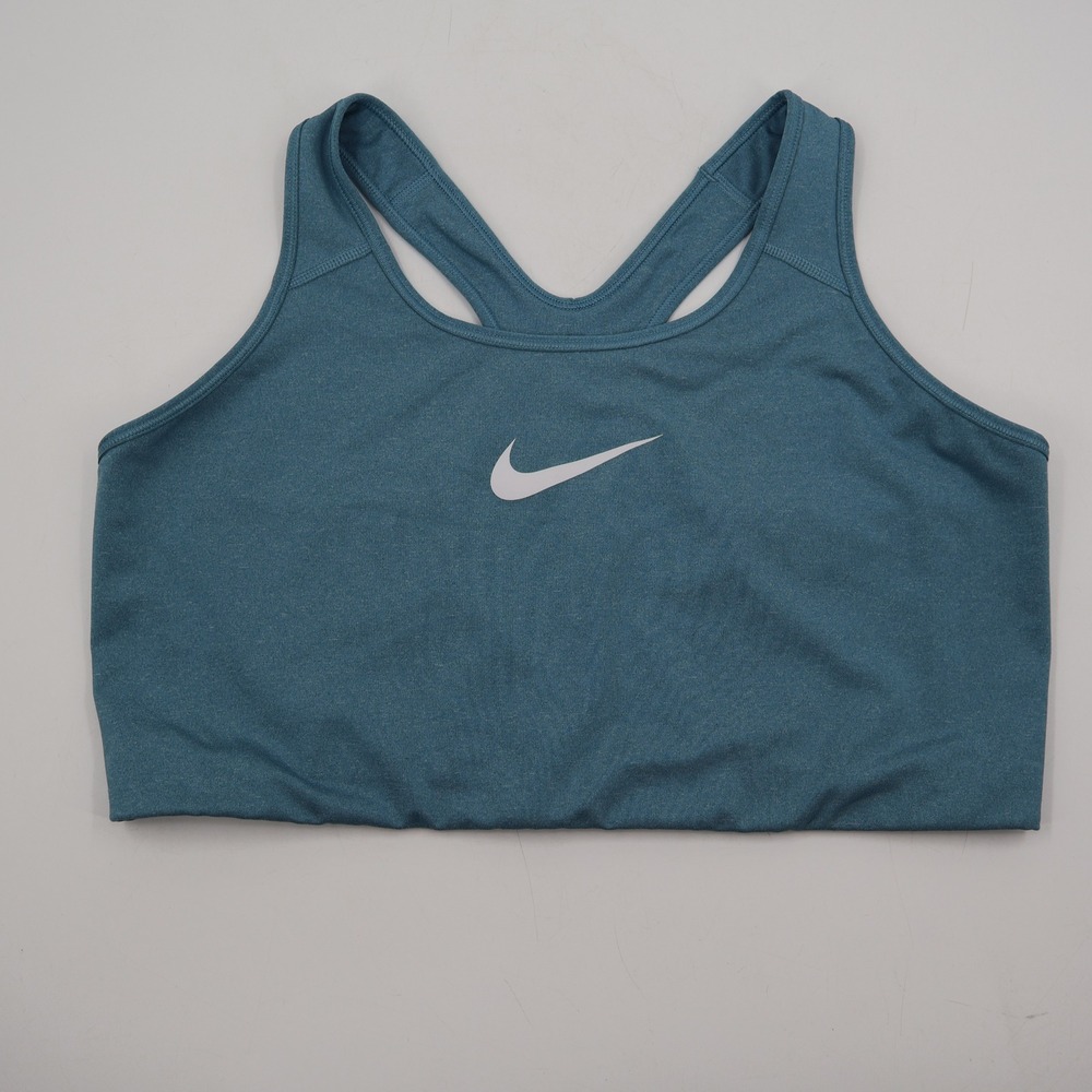 Nike Dri-FIT Sports Bra Womens 3X Teal Heathered Racerback BQ0973-424